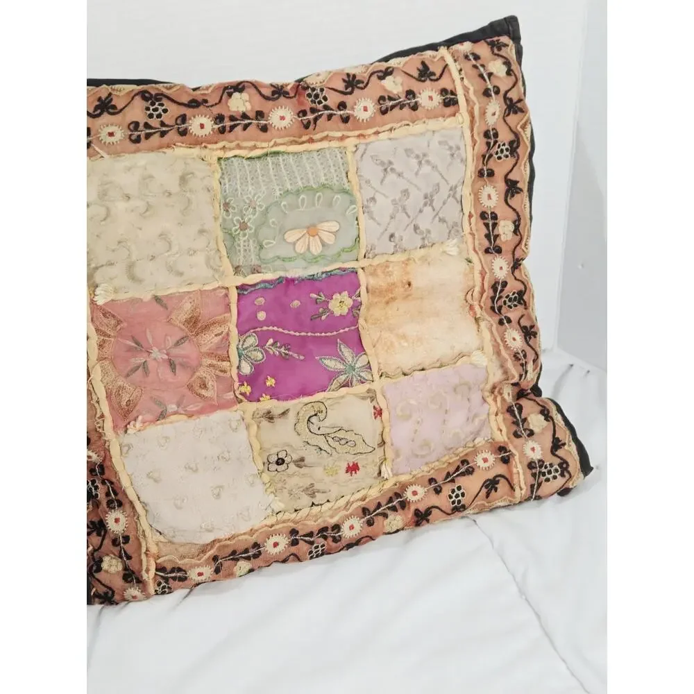 Beautiful Vtg Style Patchwork Cushion Cover Bedroom Décor Boho Retro Y2k